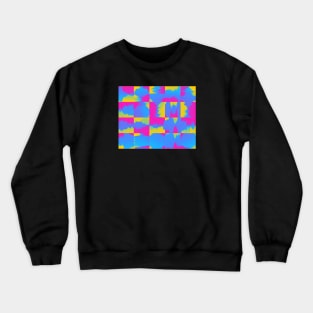 Pansexual Painted Squares Pattern Crewneck Sweatshirt